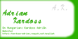 adrian kardoss business card